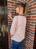 Wander Stripes Blouse PLUS: Rust Mix