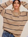 Soft & Striped Sweater: Cookie Dough