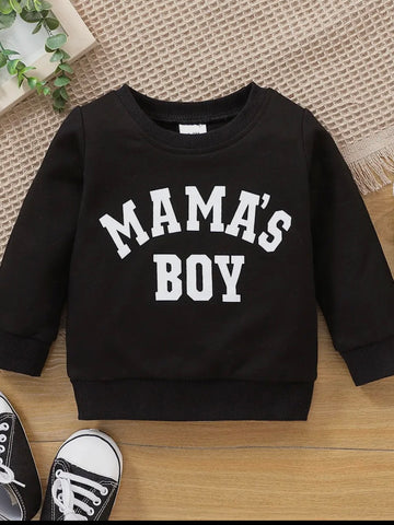 Mama’s Boy Sweatshirt: Black