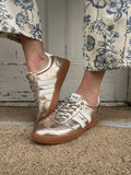 Heads Up Sneakers: Gold Metallic