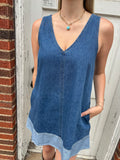 Dallying Denim Dress: Medium Indigo
