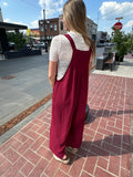 Berry Sweet Jumpsuit: Burgundy