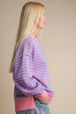 Serene Stripe Pullover: Lavender