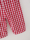 The Merry Gingham Boys Smock: Red