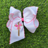 5" Embroidered Spring Bows