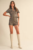 IRL Faux Romper: Brown