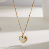 Two Toned Heart Necklace: Mixed