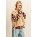 Sassy Sherpa Vest: Beige