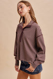 Mocha Muse Collared Top: Dark Mocha