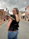 Girly Girl Blouse: Black