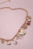 CHERRY CRUSH CHARM NECKLACE: GOLD