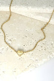 Dainty Heart Necklace: Gold