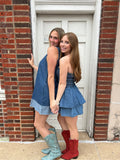 Dallying Denim Dress: Medium Indigo