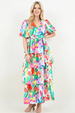 Petal Pop Dress: Multi-Colored