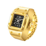 Wildflower Watch Ring: Gold White