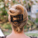 Tortoise Rectangle Hair Clip: Large