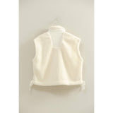 Sassy Sherpa Vest: White