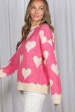 Love Me Sweater Top: Pink