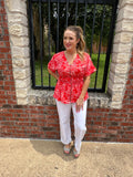 Red, White & Ready Top: Red