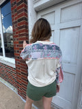 Piece by Piece Pullover Top: Oatmeal/Olive