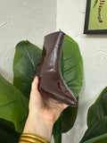 Gold Digger Booties: Burgundy Patent