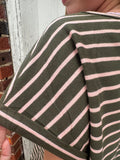 Changing Seasons Striped Set: Olive/ Pink