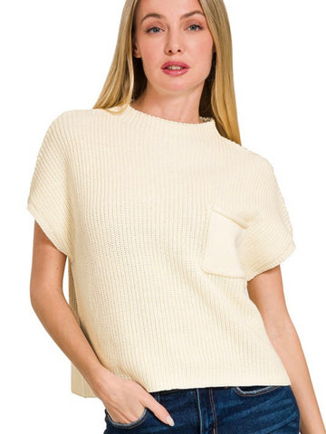 Always Essential Sweater Top: Cream