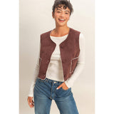 Sugar & Suede Vest: Chesnut