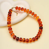 Brandy Lane Necklace: Gold/Amber
