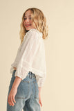 Boho Breeze Tween Top: White