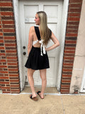 Back Story Mini Dress: Black