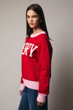Merry Mistletoe Sweatshirt: Red/Pink
