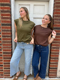 Cozy Luxe Top: Brown