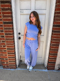 Sky Drift Lounge Set: Capri Blue