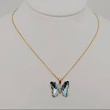 Gradient Glass Butterfly Necklaces