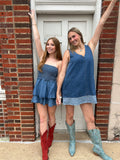 Dallying Denim Dress: Medium Indigo