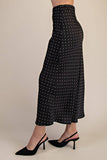 Polished Perfection Midi Skirt: Black