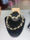Floating Pearl Bracelet: Gold