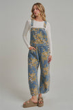 Blue Jean Bouquet Overalls: Lightwash