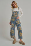 Blue Jean Bouquet Overalls: Lightwash