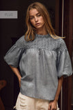 Gather Together Top PLUS: Charcoal