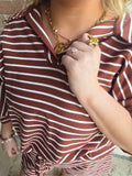 On My Way Striped Set: Brown