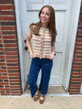 Sunday Market Top: Taupe/ Ivory