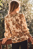 Fireside Florals Blouse: Sand Multi