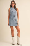 Twill & Thrill Dress: Light Denim