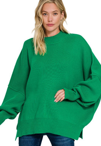 Plainly Perfect Sweater: Kelly Green