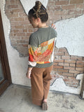 Patchwork Season Top: Olive Mix