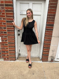 Back Story Mini Dress: Black