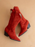 The Amaya Western Boots: Red