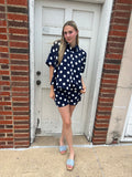 Dotted & Demure Set: Navy White